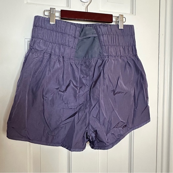 Free People FP Movement The Way Home Shorts High Waist Purple Deep Sea Stretch L - Picture 5 of 9